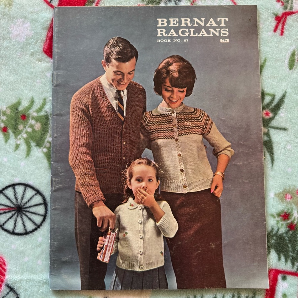 VTG 1961 Bernat Raglans Knitting Pattern Book VTG crafts